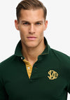 Superdry Pique Monogram Polo Shirt, Enamel Green
