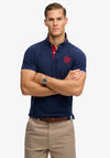 Superdry Pique Monogram Polo Shirt, Navy