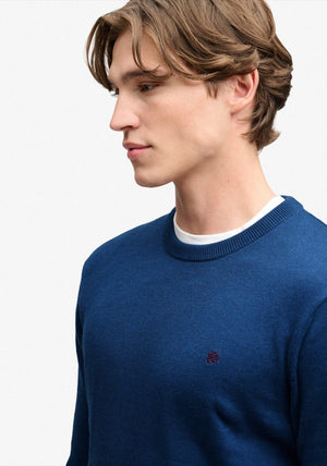 Superdry Prep Essential Sweater, Pilot Blue Marl
