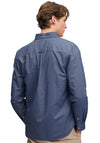 Superdry Preppy Oxford Shirt, Indigo Blue Chambray