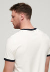 Superdry Ringer Workwear Graphic T-Shirt, Winter White & Eclipse Navy