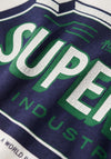 Superdry Ringer Workwear Graphic T-Shirt, Winter White & Eclipse Navy