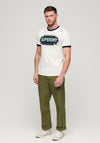 Superdry Ringer Workwear Graphic T-Shirt, Winter White & Eclipse Navy