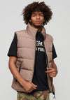 Superdry Sports Puffer Gilet, Fossil Brown
