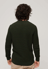 Superdry Textured Crew Neck Knit Jumper, Olive Heather
