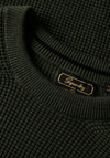 Superdry Textured Crew Neck Knit Jumper, Olive Heather