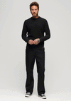 Superdry Textured Crew Neck Knit Jumper, Raven Black Heather