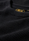 Superdry Textured Crew Neck Knit Jumper, Raven Black Heather