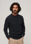 Superdry Textured Crew Neck Knit Jumper, Eclipse Navy Heather