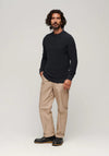 Superdry Textured Crew Neck Knit Jumper, Eclipse Navy Heather
