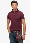 Superdry Vintage Athletic Embroidered Polo Shirt, Wine