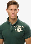 Superdry Vintage Athletic Polo Shirt, Enamel Green