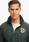 Superdry Vintage Athletic Rugby Shirt, Eagle Green