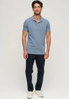 Superdry Vintage Destroy Polo Shirt, Heraldic Blue
