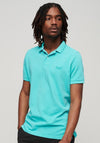 Superdry Vintage Destroy Polo Shirt, Aruba Aqua