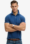 Superdry Vintage Destroy Polo Shirt, Bay Blue