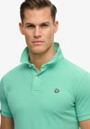Superdry Vintage Destroy Polo Shirt, Spring Bud Green