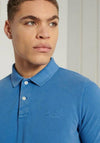 Superdry Vintage Destroy Polo Shirt, Monaco Blue