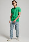 Superdry Vintage Destroy Polo Shirt, Retro Green