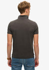Superdry Vintage Destroy Polo Shirt, Washed Black