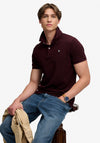 Superdry Vintage Destroy Polo Shirt, Wine