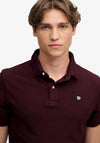 Superdry Vintage Destroy Polo Shirt, Wine