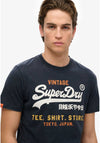 Superdry Vintage Logo Cali T-Shirt, Nautical Navy