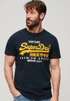 Superdry Vintage Logo Duo T-Shirt, Eclipse Navy
