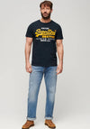 Superdry Vintage Logo Duo T-Shirt, Eclipse Navy