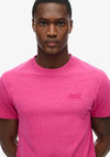 Superdry Vintage Logo Embroidered T-Shirt, Magenta Marl