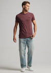 Superdry Vintage Logo Embroidered T-Shirt, Burgundy Heather