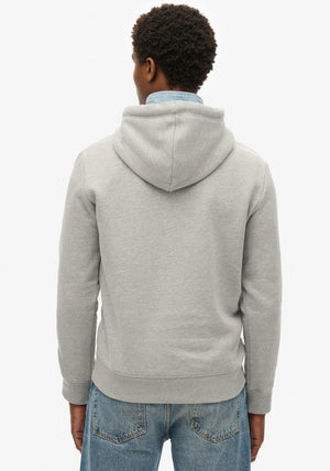 Superdry Vintage Logo Heritage Relaxed Hoodie, College Grey Marl