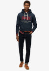 Superdry Vintage Logo Heritage Relaxed Hoodie, Trench Navy Marl