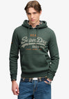 Superdry Vintage Logo Heritage Relaxed Hoodie, Denver Green Marl
