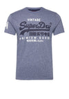 Superdry Vintage Logo T-Shirt, Blue Heather