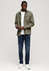 Superdry Vintage Military Overshirt, Dark Moss Green