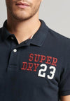 Superdry Vintage Superstate 2 Polo Shirt, Eclipse Navy