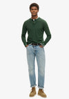 Superdry Vintage Textured Grandad Long Sleeve Top, Enamel Green