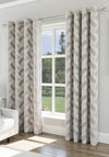 EA Design Sutton Interlined 90x90” Eyelet Curtains, Natural