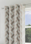 EA Design Sutton Interlined 90x90” Eyelet Curtains, Natural