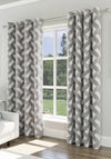 EA Design Sutton Interlined Eyelet Curtains 90x90”, Silver