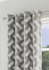 EA Design Sutton Interlined Eyelet Curtains 90x90”, Silver