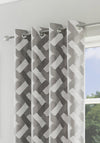 EA Design Sutton Interlined 90x90” Eyelet Curtains, Silver