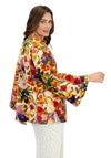 Powder Floral Short Velvet Jacket, Cream Multi