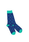 Swole Panda Clover Bamboo Socks, Blue UK7-11