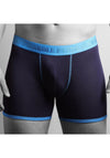 Swole Panda Fitted Bamboo Boxers, Navy & Blue