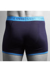 Swole Panda Fitted Bamboo Boxers, Navy & Blue