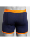 Swole Panda Fitted Bamboo Boxers, Navy & Orange