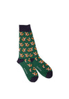 Swole Panda Foxes Bamboo Socks, Green UK7-11