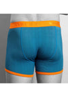 Swole Panda Herringbone Fitted Bamboo Boxers, Blue & Orange